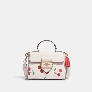 NWT Coach Outlet Morgan Top Handle Satchel With Heart Cherry Print